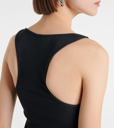Shop Y/project Invisible Strap Cotton Tank Top In Black