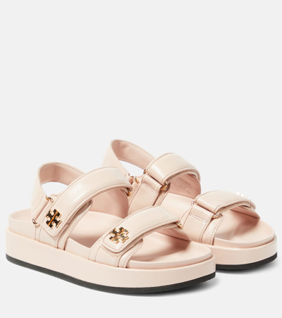 Shop Tory Burch Kira Leather Sandals In Pink