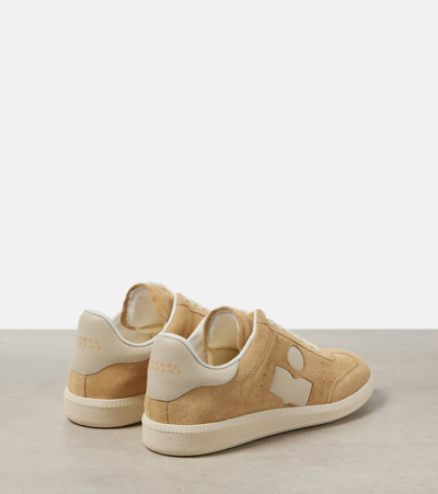 Isabel Marant Bryce Leather-trimmed Suede Sneakers In Brown