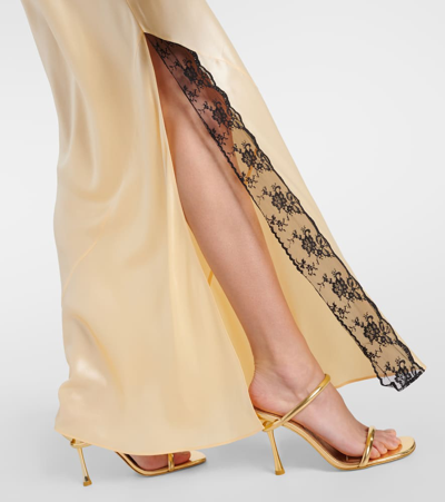Sir Aries Silk Slip Dress In White