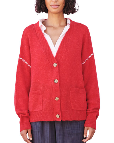 Shop Sundry Boxy Wool-blend Cardigan In Red