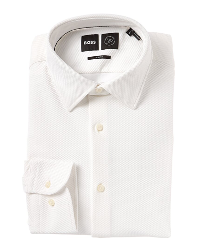 Shop Hugo Boss Boss  Slim Fit Dress Shirt In White