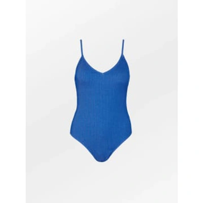 Shop Becksondergaard Lyx Bea Swimsuit In Blue
