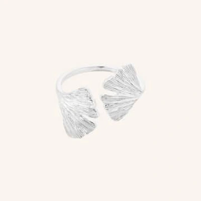 Shop Pernille Corydon Biloba Ring In Silver In Metallic