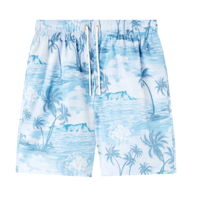 Pre-owned Palm Angels Sunset Swimshort 'indigo Blue'