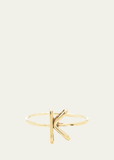 Shop Atelier Paulin 18k Yellow Gold Alphabet Ring