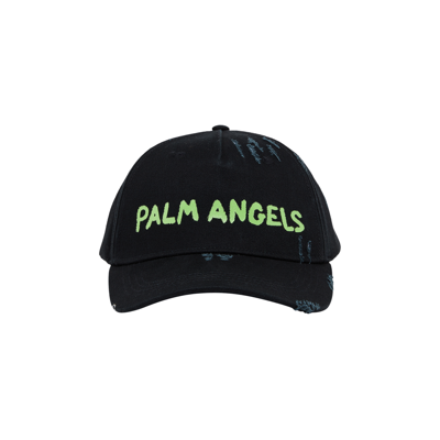 PALM ANGELS Pre-owned Seasonal Logo Cap 'black/green Fluorescent'