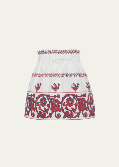 Shop Sea Girl's Beena Embroidery Skirt In Cream