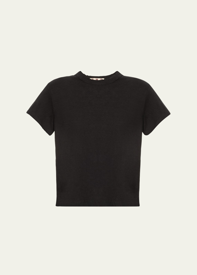 Shop Amo Denim Love Crewneck Tee In Black