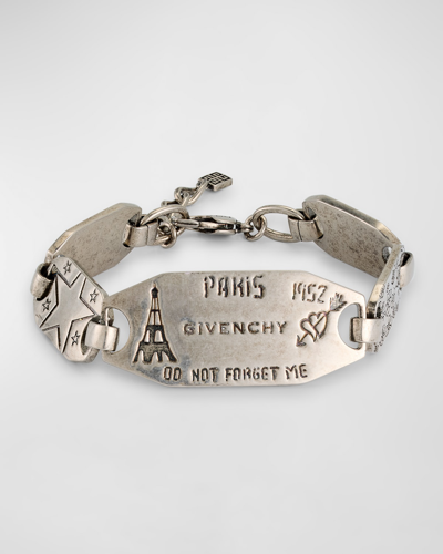 Shop Givenchy Men's City Link Bracelet In 040 Silvery