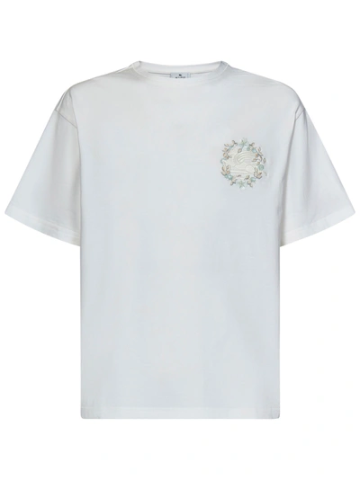 Shop Etro T-shirt In Bianco