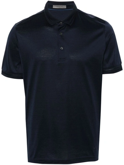 Shop Corneliani T-shirts And Polos In Blue