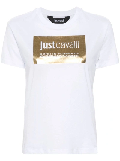 Shop Just Cavalli T-shirts And Polos In White
