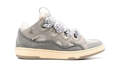 Shop Lanvin Sneakers In Grey
