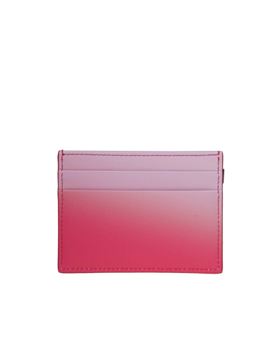 Shop Dolce & Gabbana Leather Card Holder With Dg Logo In Pink