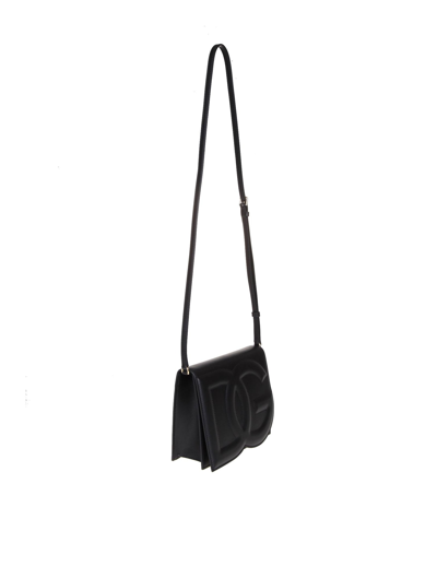Shop Dolce & Gabbana Crossbody Bag In Leather With Logo In Black