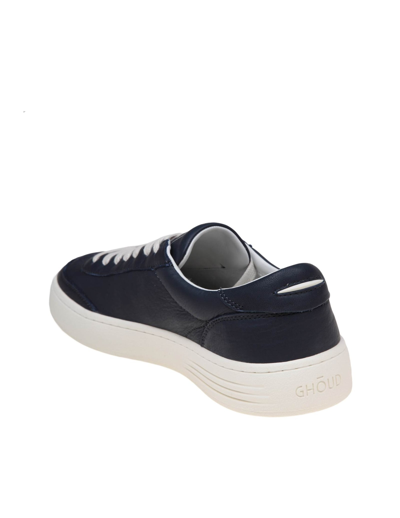 Shop Ghoud Lido Low Sneakers In Blue Leather