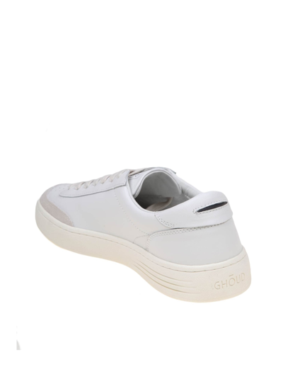 Shop Ghoud Lido Low Sneakers In White Leather And Suede In Leat/suede White