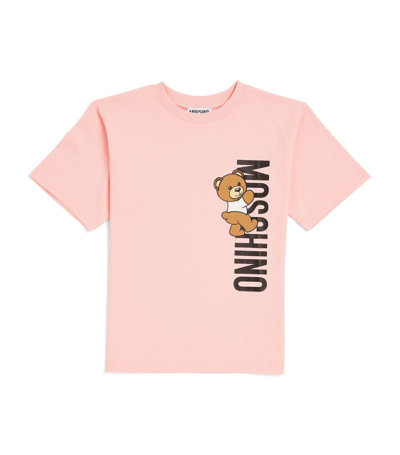 Shop Moschino Logo T-shirt (4-14 Years) In Pink