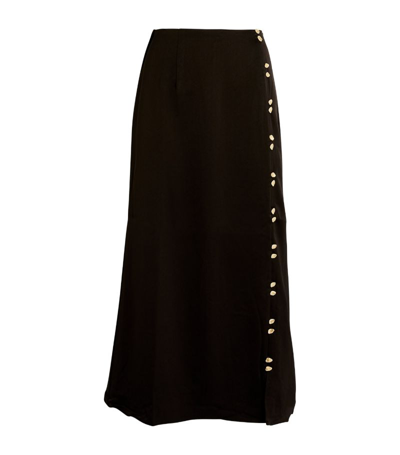 Shop Aje Button-trim Riddle Skirt In Black