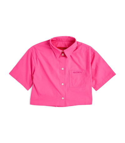 Shop Max & Co . Cotton Short-sleeve Shirt (4-16 Years) In Purple
