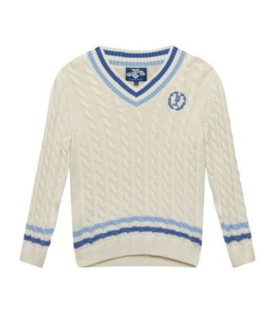Shop Trotters Cricket Sweater (6-11 Years) In Ivory