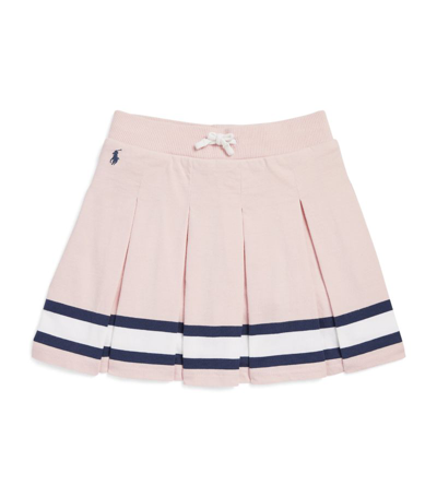 Shop Ralph Lauren Pleated Stripe-detail Skirt (2-7 Years) In Pink