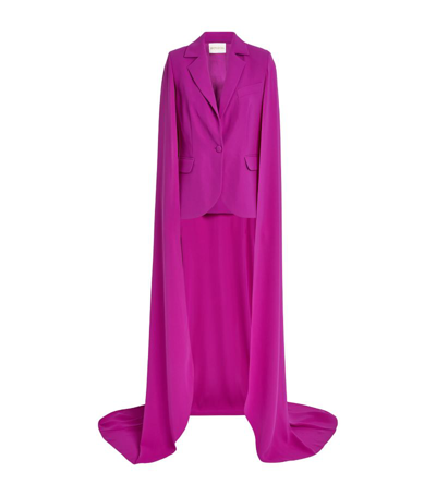 Shop Honayda Tailored Blazer Cape In Purple