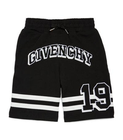 Shop Givenchy Kids Cotton Shorts (4-12+ Years) In Black