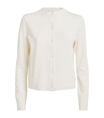 Shop Vince Wool-cashmere Cardigan In White