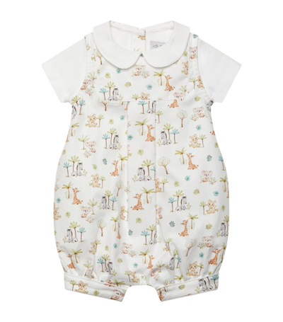 Shop Trotters Augustus And Friends Dungaree Playsuit (0-9 Months) In Multi