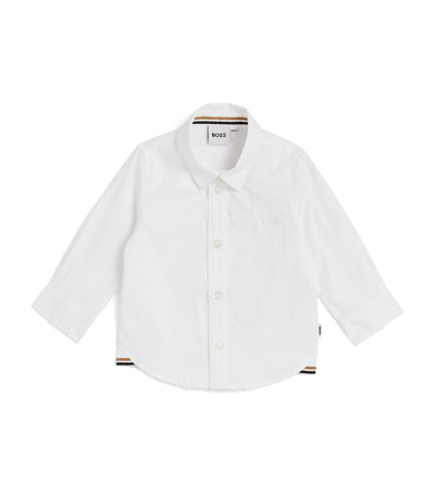 Shop Bosswear Boss Kidswear Long-sleeve Shirt (6-18 Months) In White