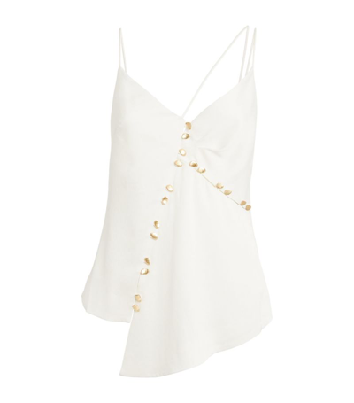 Shop Aje Asymmetric Riddle Top In Ivory