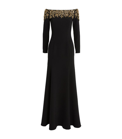 Shop Jenny Packham Beaded Rosabel Gown In Black