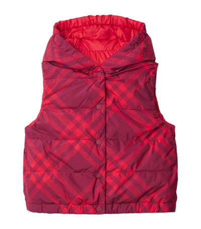 Shop Burberry Check Print Gilet (3-14 Years) In Multi