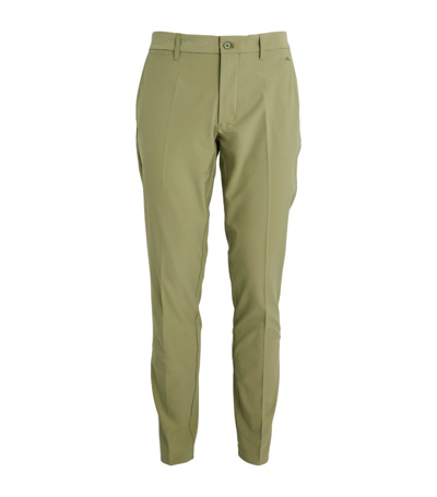 Shop J. Lindeberg Ellott Slim Trousers In Green