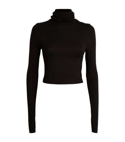Shop Splits59 Cropped Jackson Rollneck Sweater In Black
