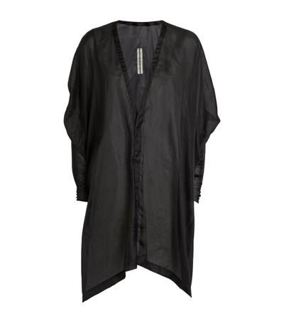 Shop Rick Owens Silk Camica Zero Shirt In Black