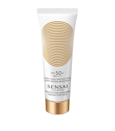 Shop Sensai Silky Bronze Protective Suncare Cream For Face Spf50+ (50ml) In Multi