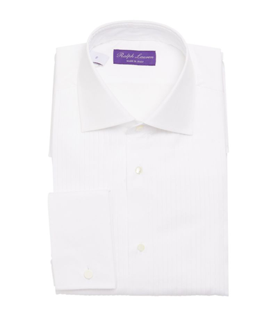 Shop Ralph Lauren Purple Label Cotton Bengal Striped Shirt In White