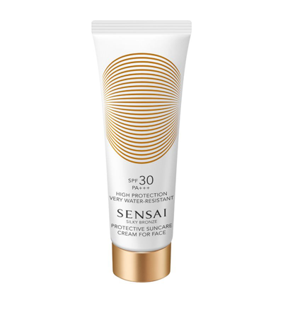 Shop Sensai Silky Bronze Protective Suncare Cream For Face Spf30 (50ml) In Multi