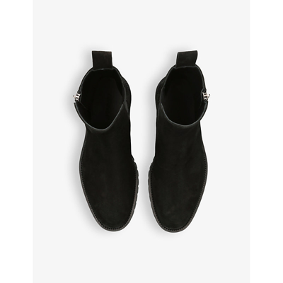 Shop Off-white Military Zipped Suede Ankle Boots In Black