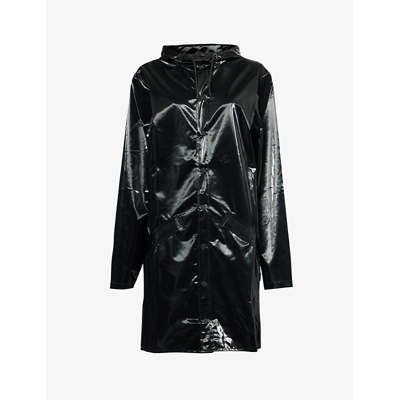 Shop Rains Women's Night Drawstring-hood Side-pocket Shell Coat