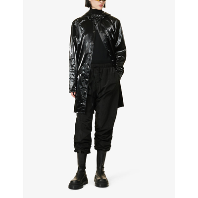 Shop Rains Women's Night Drawstring-hood Side-pocket Shell Coat