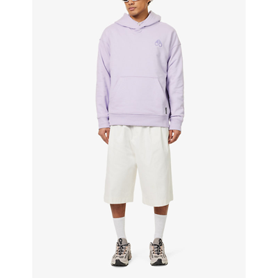 Shop Moose Knuckles Serge Brand-logo Cotton-jersey Hoody In Orchid Petal - 1392