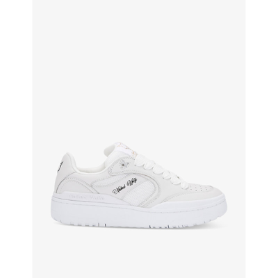 Shop Naked Wolfe Ambition Brand-patch Low-top Leather Trainers In White