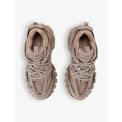 Shop Balenciaga Women's Khaki Track Recycled-sole Mesh And Nylon Trainers