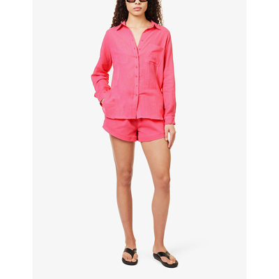 Shop Seafolly Women's Paradise Pink Breeze Semi-sheer Cotton Shirt