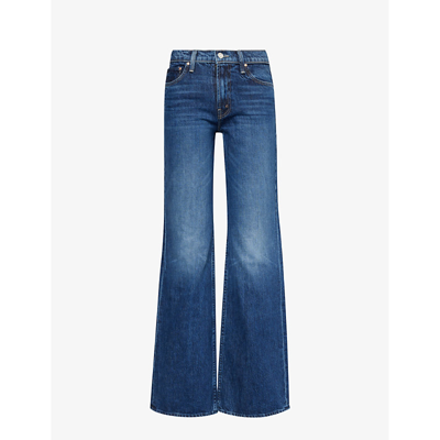 Shop Mother Women's Did You Bring Me Anythin The Bookie Heel Straight-leg High-rise Denim Jeans