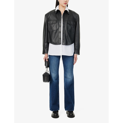 Mother Womens Did You Bring Me Anythin The Bookie Heel Straight-leg High-rise Denim Jeans In Did You Bring Me Anythin